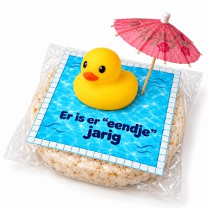 Eendje jarig - DIY rijstwafel traktatie