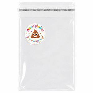 Poep Traktatie Zakje met Sticker
