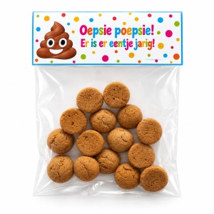 Pepernoten Traktatie – Oepsie Poepsie Zakje met Label