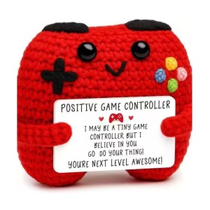Positieve game controller – gehaakt cadeautje 8 cm
