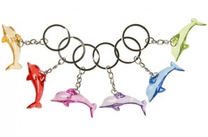 Sleutelhanger gekleurde dolfijn