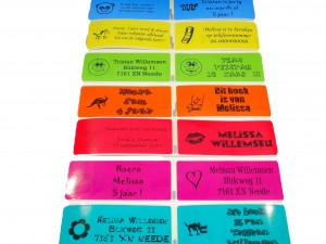  10 Gepersonaliseerde Gekleurde Stickers