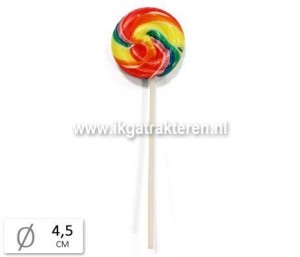 Snoep: Lolly Rond Regenboog Groot